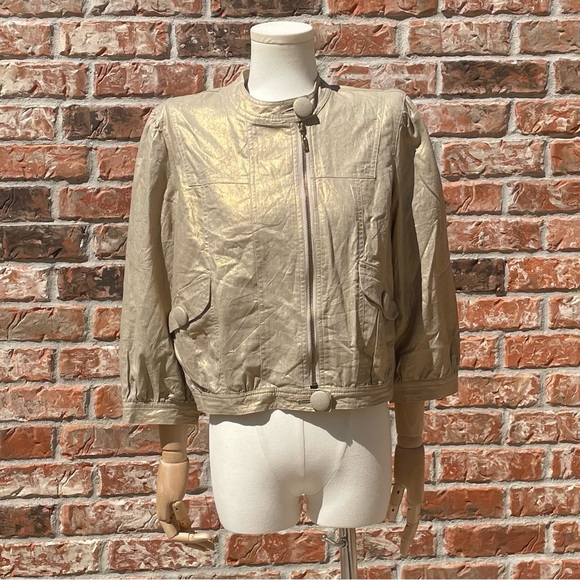 Jolt (Neiman Marcus) khaki/gold juniors vintage jacket / L / Excellent condition - Picture 3 of 17